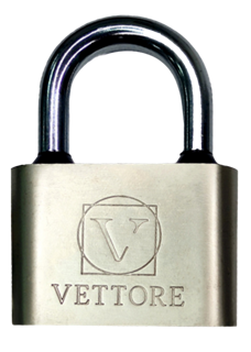 Замок навесной VETTORE ТЛ-БЗ 4-060 (сталь, закругленной формы, 4 ключа) SN (Сатин) (блистер)