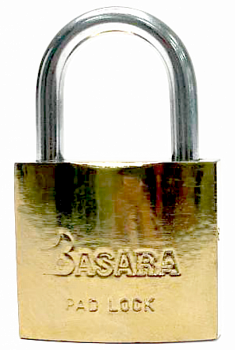 Замок навесной BASARA BS-50 (50 мм) GP (3 ключа) (Золото)