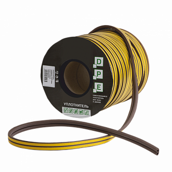 Уплотнитель VETTORE профиль D (9*7,5 мм, 100 м) BR (Коричневый)