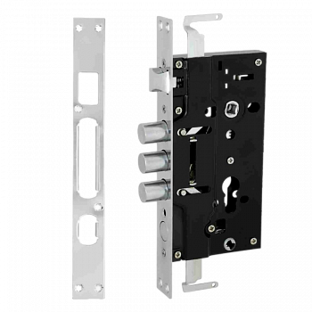 Замок врезной для китайской двери BASARA A14-4С R (правый, c круглым риг.) CP (Хром)