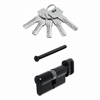 Цилиндровый механизм VETTORE ZN M60 ZC MBP (30T*30), 5 ключей (Чёрный Матовый)