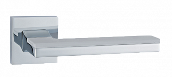 Ручка цинковая на тонком квадратном основании ABRISS R50.122 CP/MSN (Хром/Сатин)